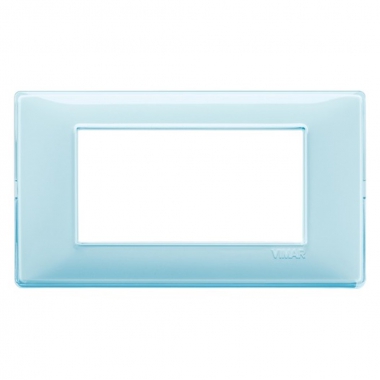 PLACCA 4 MODULI SERIE PLANA COLORE REFLEX ACQUA - VIMAR 14654.45 product photo Photo 01 3XL