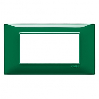 PLACCA 4 MODULI SERIE PLANA COLORE REFLEX SMERALDO - VIMAR 14654.47 product photo Photo 01 3XL