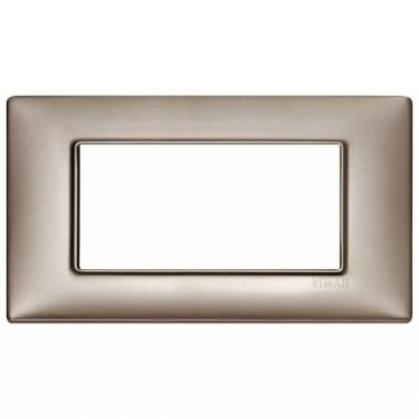 PLACCA 4 MODULI SERIE PLANA COLORE NICHEL PERLATO - VIMAR 14654.74 product photo Photo 01 3XL