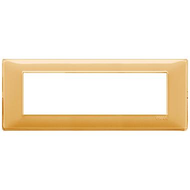 Placca 7 Moduli Reflex Ambra Vimar Plana - VIMAR 14657.43 product photo Photo 01 3XL