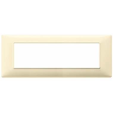 PLACCA 7 MODULI SERIE PLANA COLORE CREMA - VIMAR 14657.04 product photo Photo 01 3XL