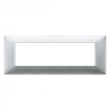 PLACCA 7 MODULI SERIE PLANA COLORE ARGENTO OPACO - VIMAR 14657.20 product photo Photo 01 3XL