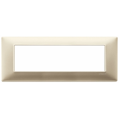 PLACCA 7 MODULI SERIE PLANA COLORE CHAMPAGNE OPACO - VIMAR 14657.22 product photo Photo 01 3XL