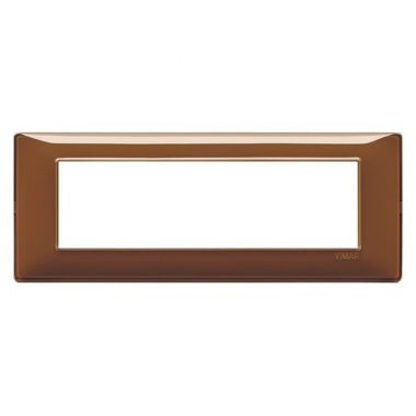 PLACCA 7 MODULI SERIE PLANA COLORE REFLEX TABACCO - VIMAR 14657.49 product photo Photo 01 3XL