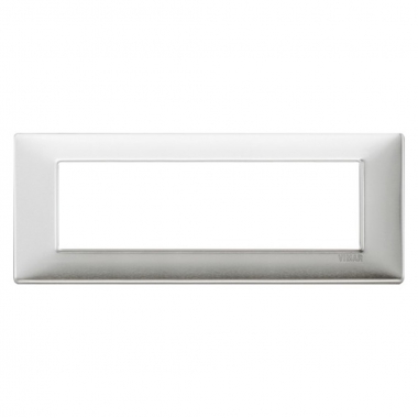 PLACCA 7 MODULI SERIE PLANA COLORE  ALLUMINIO SPAZZOLATO - VIMAR 14657.81 product photo Photo 01 3XL