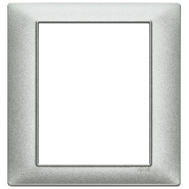 PLANA-PLACCA 8M (4+4) TECNOPOL.ARGENTO OPACO - VIMAR 14668.20 - VIMAR 14668.20 product photo Photo 01 3XL