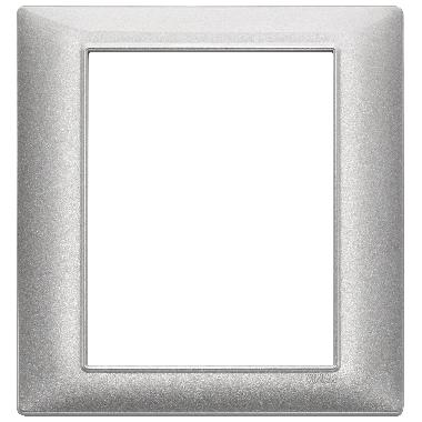 PLANA-PLACCA 8M (4+4) METALLO ARGENTO METALLIZZATO - VIMAR 14668.71 product photo Photo 01 3XL