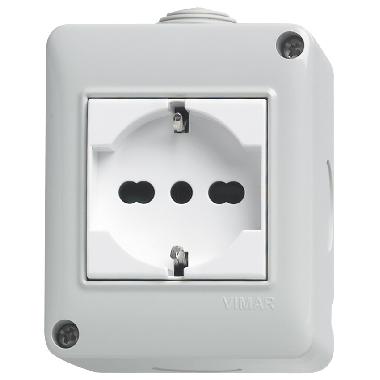 Plana-Contenitore IP40 2M+presa univers - VIMAR 14802.U product photo Photo 01 3XL