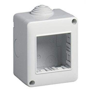CONTENITORE DA PARETE IP40 2 MODULI GRIGIO PER SERIE PLANA ARKE EIKON - VIMAR 14802 product photo Photo 01 3XL