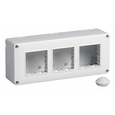 CONTENITORE IP40 6 MODULI 2X3 GRIGIO PER SERIE PLANA ARKE EIKON - VIMAR 14813 product photo Photo 01 3XL