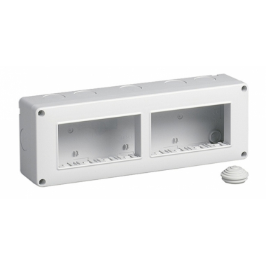 CONTENITORE IP40 8 MODULI 4X2 GRIGIO PER SERIE PLANA ARKE EIKON - VIMAR 14837 product photo Photo 01 3XL