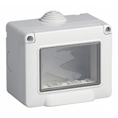 CONTENITORE IP55 3 MODULI GRIGIO CON SPORTELLO - VIMAR 14903 product photo Photo 01 3XL