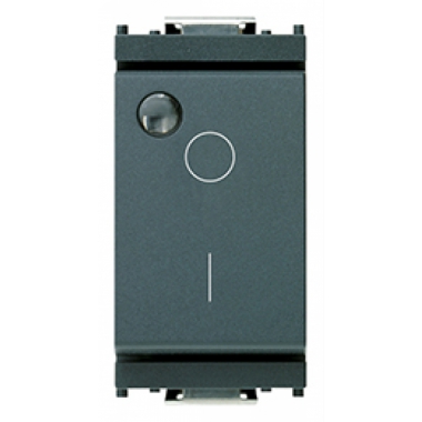INTERRUTTORE 2P 16AX LUMINOSO SERIE IDEA GRIGIO - VIMAR 16036 product photo Photo 01 3XL