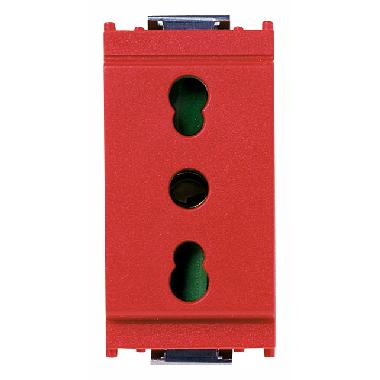IDEA-BIPRESA 2P+T 16A ROSSO - VIMAR 16203.R - VIMAR 16203.R product photo Photo 01 3XL
