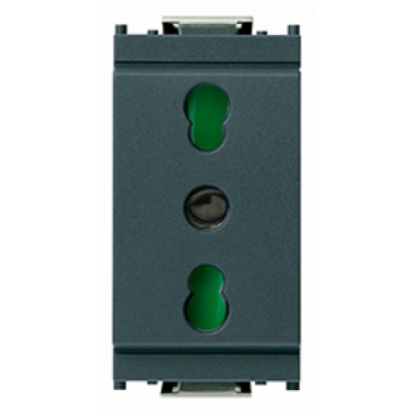 PRESA BIPASSO 2P+T 16A P17/11 SERIE IDEA GRIGIO - VIMAR 16203 product photo Photo 01 3XL