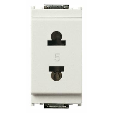 IDEA-PRESA 2P 15A USA+EU SPIN.4,8MM BIANCO - VIMAR 16233.B product photo Photo 01 3XL