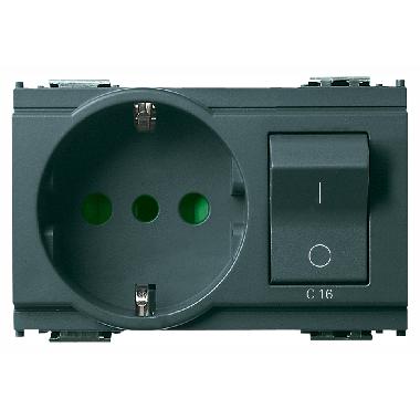 IDEA-PRESA 2P+T 16A SHUKO+MGN 1P+MN C16 3KA 3M GRI - VIMAR 16276 product photo Photo 01 3XL