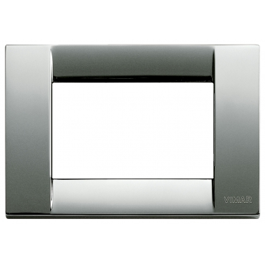 PLACCA CLASSICA 3 MODULI COLORE CROMO SERIE IDEA - VIMAR 16733.36 product photo Photo 01 3XL