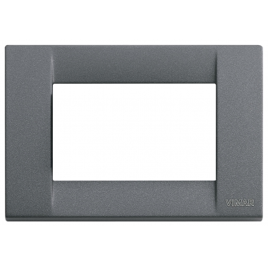 PLACCA 3 POSTI COLORE METAL ARDESIA SERIE IDEA - VIMAR 16733.46 product photo Photo 01 3XL