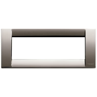 IDEA-PLACCA 6P.METAL CROMO NERO - VIMAR 16736.31 - VIMAR 16736.31 product photo Photo 01 3XL
