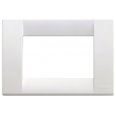 PLACCA CLASSICA 3 POSTI COLORE BIANCO BRILLANTE SERIE IDEA - VIMAR 16743.01 product photo Photo 01 3XL