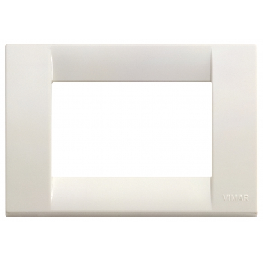 PLACCA 3 POSTI TECNOPOLIMERO COLORE BIANCO SERIE IDEA - VIMAR 16743.04 product photo Photo 01 3XL