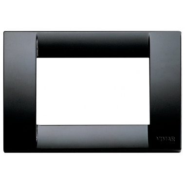 PLACCA 3 POSTI TECNOPOLIMERO COLORE NERO SERIE IDEA - VIMAR 16743.16 product photo Photo 01 3XL