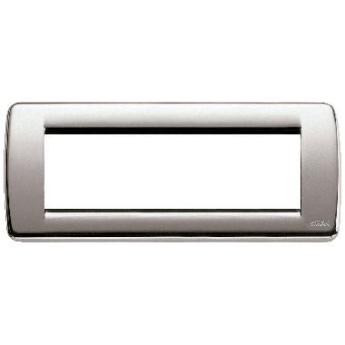 IDEA RONDO'-PLACCA 6M METAL NICHEL - VIMAR 16756.34 - VIMAR 16756.34 product photo Photo 01 3XL