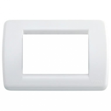 PLACCA RONDÒ 3 MODULI COLORE BIANCO BRILLANTE SERIE IDEA - VIMAR 16763.01 product photo Photo 01 3XL