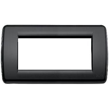 PLACCA RONDO 4 MODULI TECNOPOLIMERO NERO - VIMAR 16764.16 product photo Photo 01 3XL