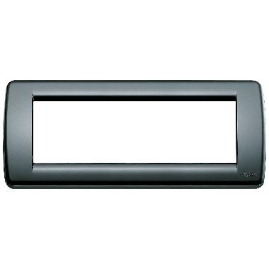 Placca Rondo' 6 moduli, tecnopolimero, nero - VIMAR 16766.16 product photo Photo 01 3XL
