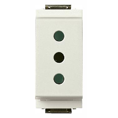 IDEA-PRESA 2P+T 10A MOD.RIDOTTO BIANCO - VIMAR 17031.B - VIMAR 17031.B product photo Photo 01 3XL