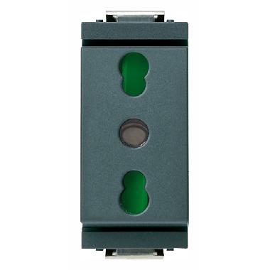 IDEA-BIPRESA 2P+T 16A MOD.RIDOTTO GRIGIO - VIMAR 17033 - VIMAR 17033 product photo Photo 01 3XL