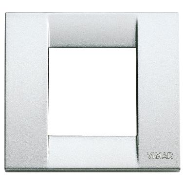 IDEA-PLACCA 1/2M RID.METAL ARGENTO METALLIZ - VIMAR 17092.21 product photo Photo 01 3XL