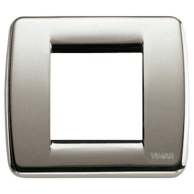 IDEA RONDO'-PLACCA 1/2M RID.METAL NICKEL SPAZZOL. - VIMAR 17093.34 product photo Photo 01 3XL