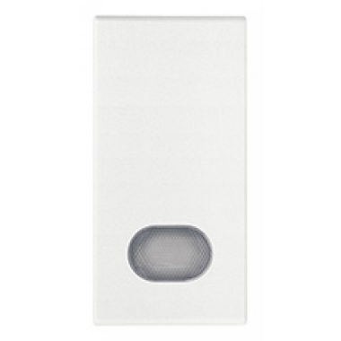 TASTO INTERCAMBIABILE 1 MODULO CON DIFFUSORE ILLUMINABILE BIANCO - VIMAR 19026.B product photo Photo 01 3XL