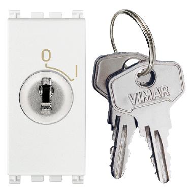 ARKE'-INTERRUTTORE 2P 16AX +CHIAVE BIANCO - VIMAR 19083.B - VIMAR 19083.B product photo Photo 01 3XL