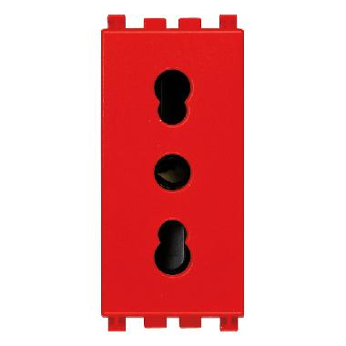 PRESA 2P+T 16A P17/11 ROSSO - VIMAR 19203.R - VIMAR 19203.R product photo Photo 01 3XL