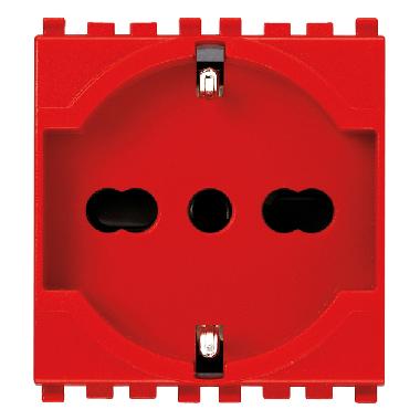 PRESA 2P+T 16A UNIVERSALE ROSSO - VIMAR 19210.R product photo Photo 01 3XL