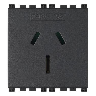 PRESA SICURY 2P+T 15A AUSTRALIA GRIGIO - VIMAR 19262 - VIMAR 19262 product photo Photo 01 3XL