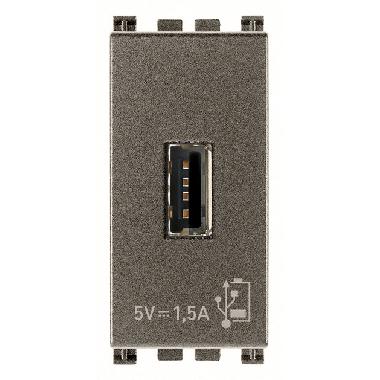 UNIT  ALIMENTAZIONE USB 1M 5V1,5A METAL - VIMAR 19292.M - VIMAR 19292.M - VIMAR 19292.M product photo Photo 01 3XL