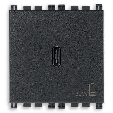 ALIMENTATORE USB C 30W PD GRIGIO - VIMAR 19298 - VIMAR 19298 product photo Photo 01 3XL