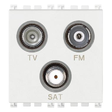 PRESA TV-FM-SAT DIRETTA 3 USCITE BIANCO - VIMAR 19303.B - VIMAR 19303.B product photo Photo 01 3XL