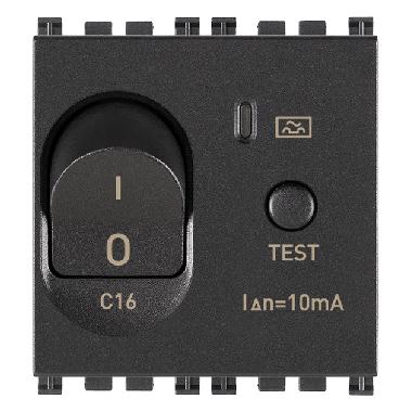 ARKE'-INTERRUTTORE MTDIFF.1P+N C16 10MA GRIGIO - VIMAR 19411.16 - VIMAR 19411.16 product photo Photo 01 3XL