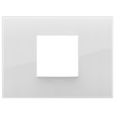 PLACCA CLASSIC 2 MODULI CENTRALI REFLEX GHIACCIO - VIMAR 19652.66 product photo Photo 01 3XL