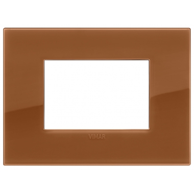 PLACCA ARKE' CLASSIC 3 MODULI TECNOPOLIMERO REFLEX CARAMEL - VIMAR 19653.62 product photo Photo 01 3XL