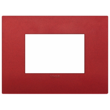 PLACCA ARKE' CLASSIC 3 MODULI TECNOPOLIMERO ROSSO MATT - VIMAR 19653.75 product photo Photo 01 3XL