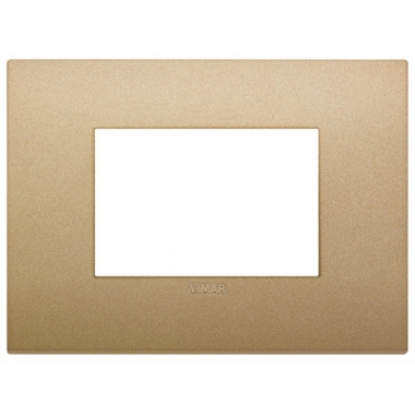 PLACCA ARKE' CLASSIC 3 MODULI TECNOPOLIMERO ORO MATT - VIMAR 19653.78 product photo Photo 01 3XL