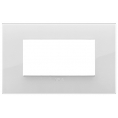 PLACCA CLASSIC 4 MODULI TECNOPOLIMERO REFLEX GHIACCIO - VIMAR 19654.66 product photo Photo 01 3XL
