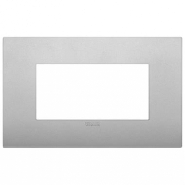 PLACCA ARKE' CLASSIC 4 MODULI TECNOPOLIMERI SILVER MATT - VIMAR 19654.79 product photo Photo 01 3XL